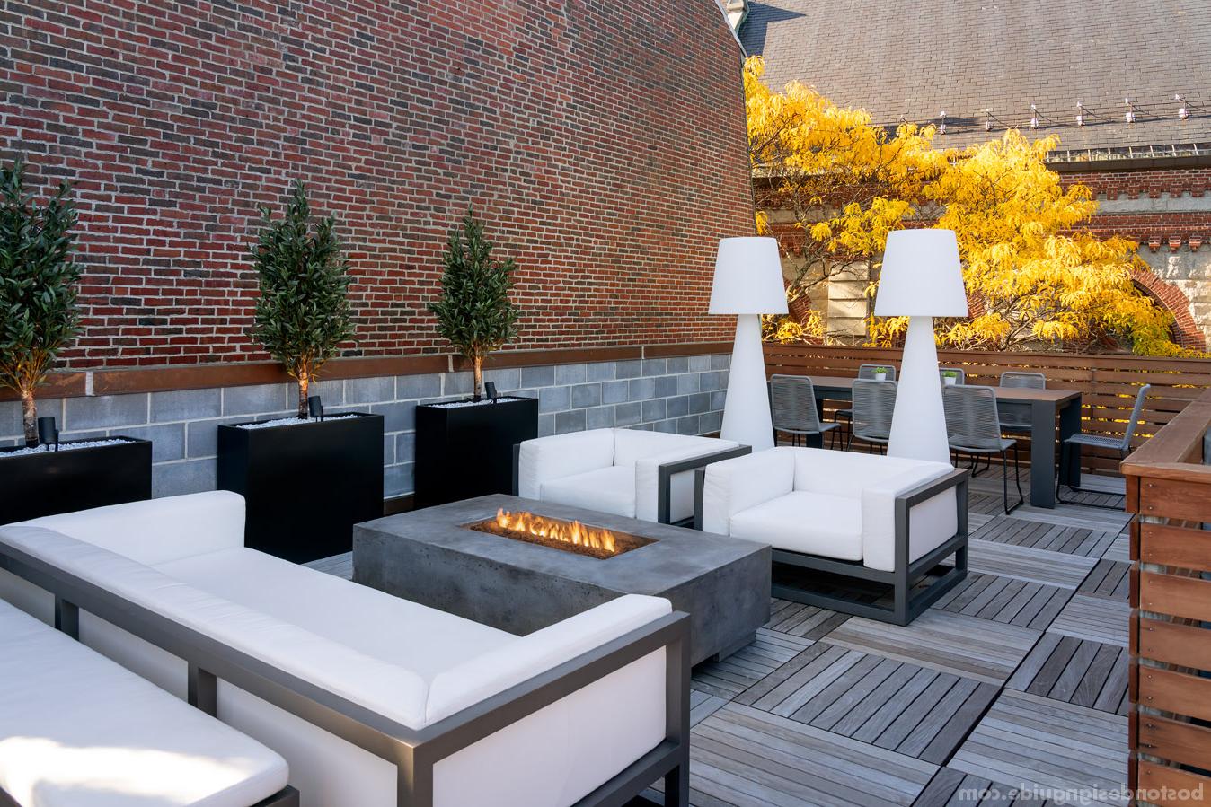 Upscale Boston row house roof deck built by Columbia Contracting Corp.