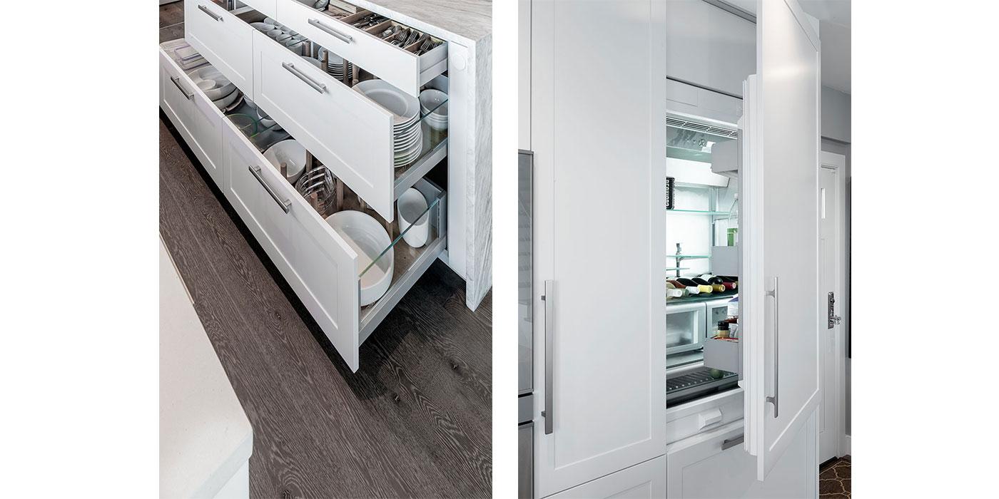 High-end kitchen design, storage and appliances by Divine Design Center