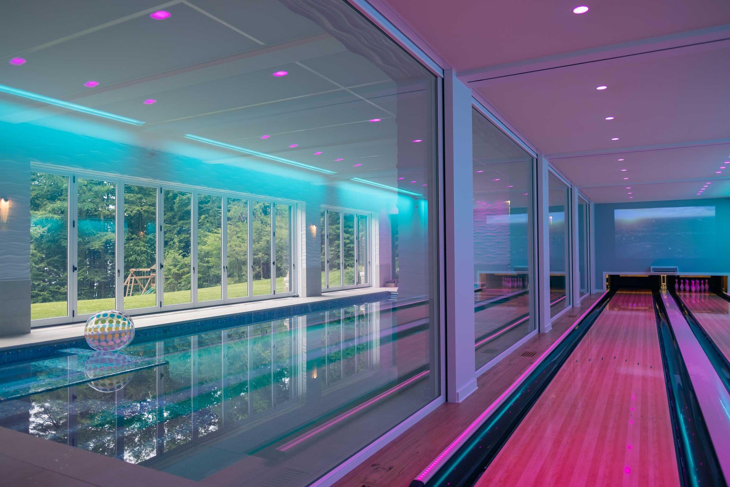 Indoor bowling alley and pool
