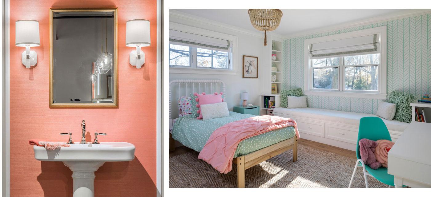 Pastel living spaces inspired by Conversation Hearts for Valentine's Day