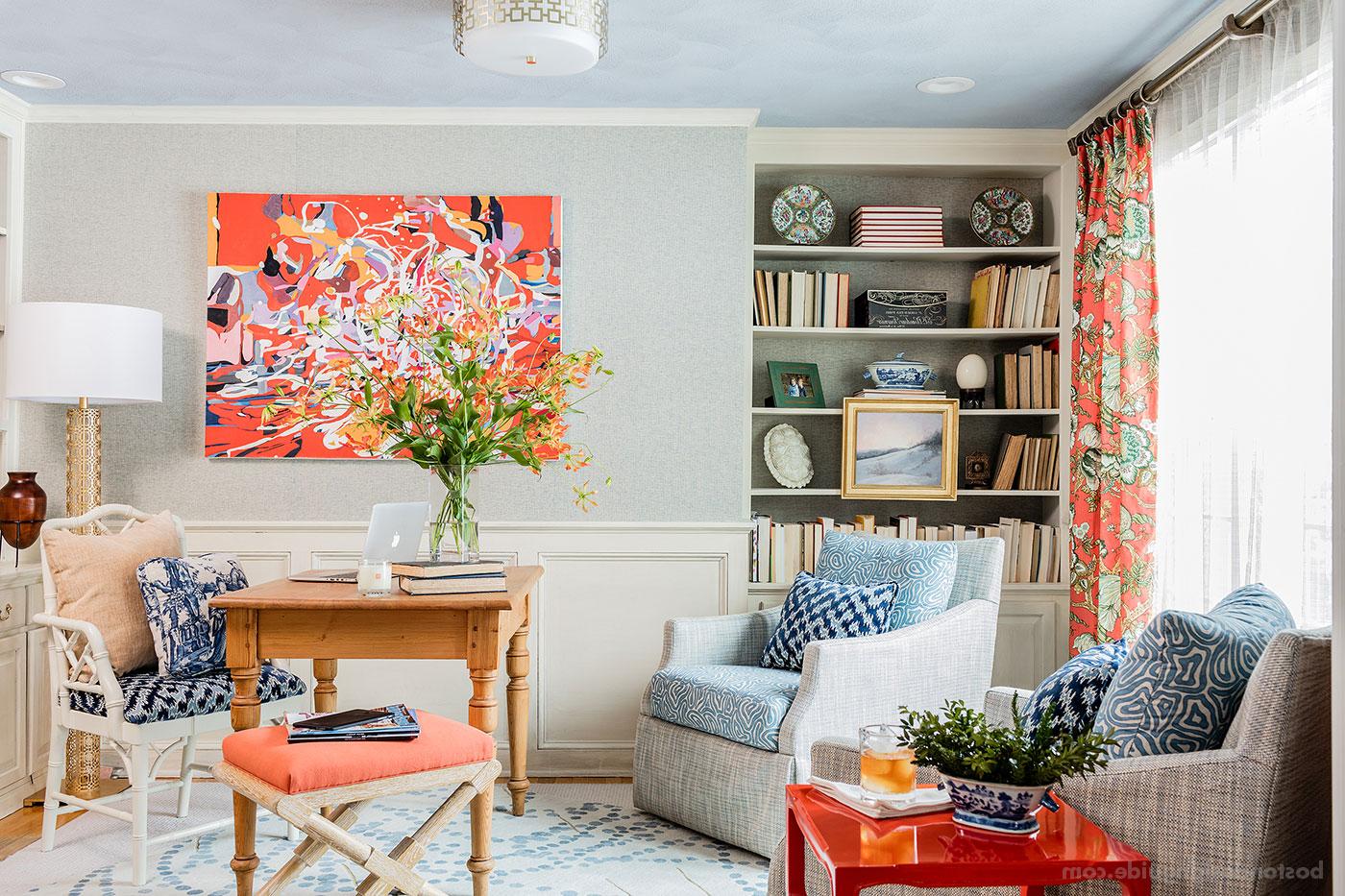 Eric Haydel设计的彩色家庭办公室