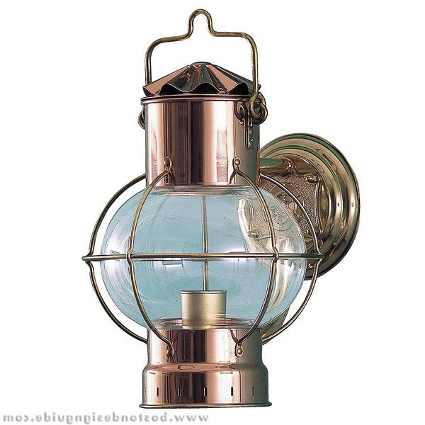 Nautical copper light fixtures