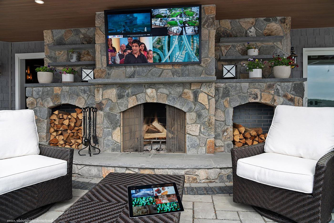 Outdoor living space integrated with smart technology by SDI